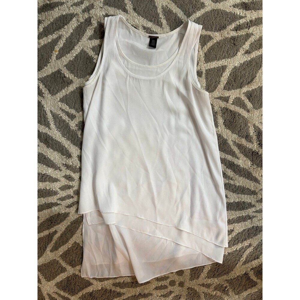 Flowy White Layered Chico’s Black Label Tank Top